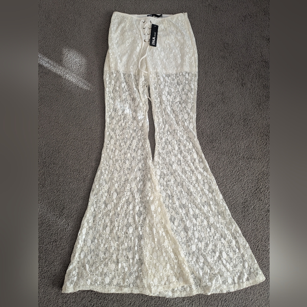 INA White Lace Corset Skirt